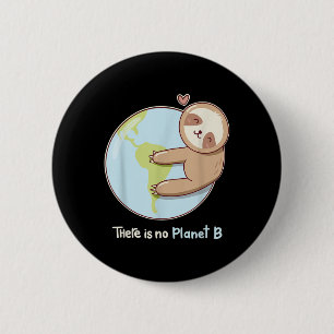 milieubeschermingsklimaat in de wereld van de luie ronde button 5,7 cm