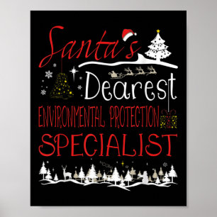 Milieubeschermingsspecialist Kerstbaan Cute Poster