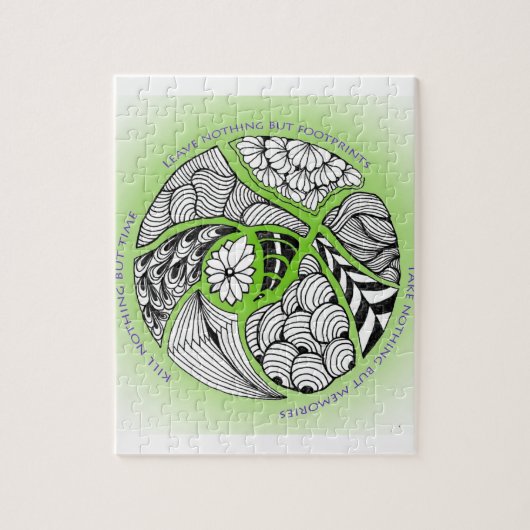 Milieumantra voor wandelaars en bergbeklimmer legpuzzel (Verticaal)