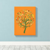 Milieuplaneet van de groenboom canvas afdruk (Insitu (Houten vloer))