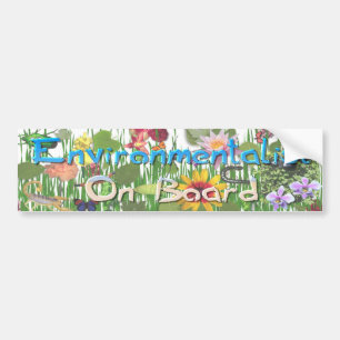 Milieuvriendelijk aan boord bumpersticker