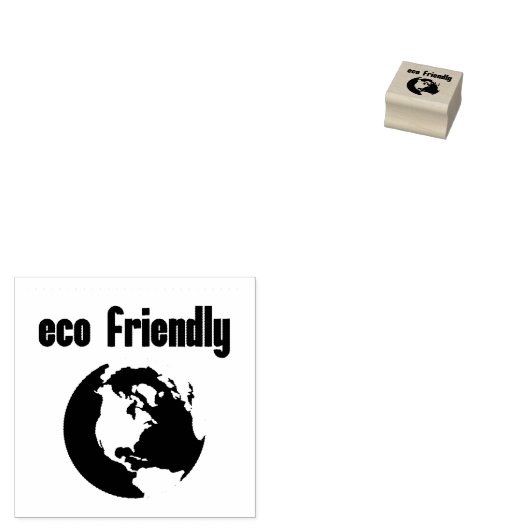 Milieuvriendelijk: beperk uw milieu-impact 	rubberstempel (Gestempeld)