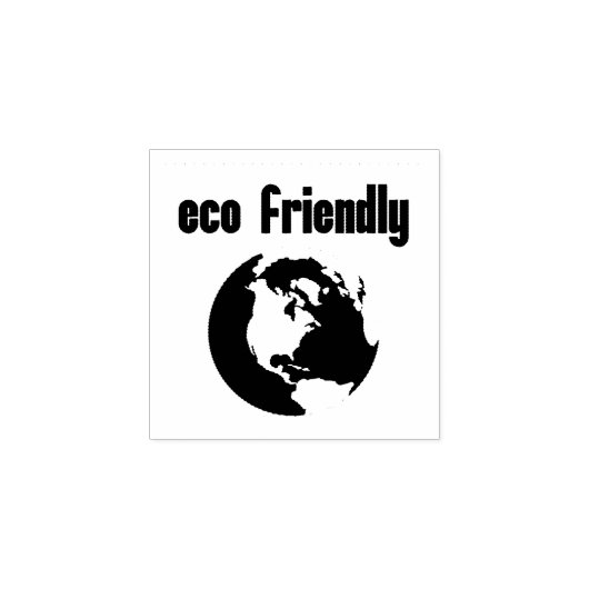 Milieuvriendelijk: beperk uw milieu-impact 	rubberstempel (Afrduk)