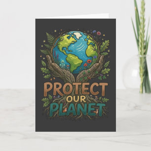 Milieuvriendelijk Bescherm onze planeet natuur lie Kaart