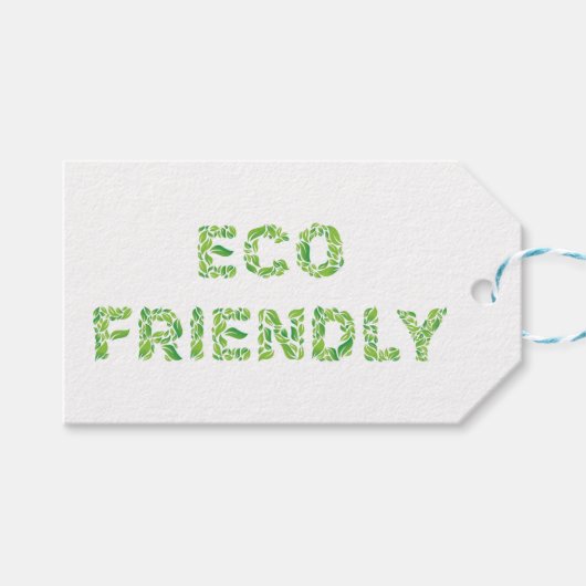 Milieuvriendelijk. Groen ecologisch biologisch pro Cadeaulabel (Voorkant (Horizontaal))