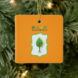 Milieuvriendelijk, groenblijvend ontwerp keramisch ornament