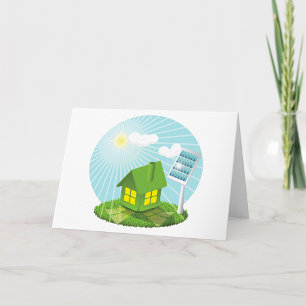 Milieuvriendelijk huis op zonne-energie kaart