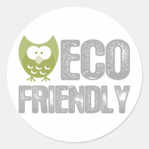 Milieuvriendelijk ontwerp! Ecologisch product! Ronde Sticker