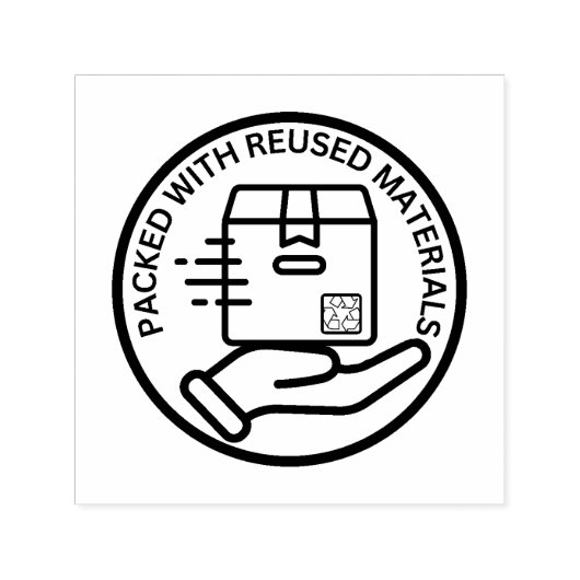 Milieuvriendelijk VERPAKT MET HERGEBRUIKTE MATERIA Zelfinktende Stempel (Design)