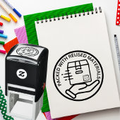 Milieuvriendelijk VERPAKT MET HERGEBRUIKTE MATERIA Zelfinktende Stempel