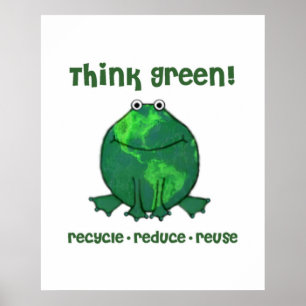 Milieuvriendelijke aarddag poster