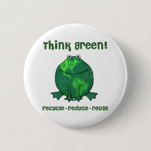 Milieuvriendelijke aarddag ronde button 5,7 cm