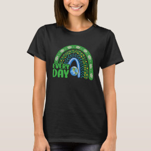 Milieuvriendelijke Dag van de Aarde Iedere dag Bes T-shirt