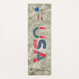 Milieuvriendelijke Moderne Douanenaam met de Vlag  Yogamat