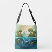 Milieuvriendelijke Natuur en ontwerp van hernieuwb Crossbody Tas (Achterkant)