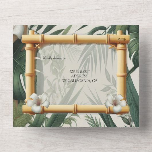 Milieuvriendelijke tuinen en gebouwen in Harmony All In One Uitnodiging (Voorkant)