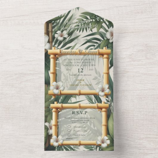 Milieuvriendelijke tuinen en gebouwen in Harmony All In One Uitnodiging (Binnen)