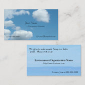 Milieuwetenschap, blauwe lucht en kust visitekaartje (Voorkant / Achterkant)