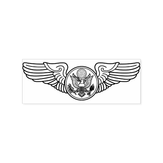 Militair aangeworven vliegtuigbemanning vleugels s rubberstempel (Afrduk)