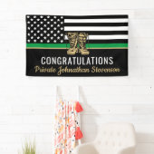 Militair Afstuderen van het Thin Green Line Flag A Spandoek (Insitu)