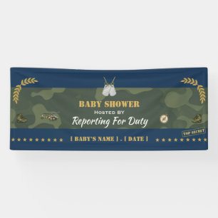 Militair Baby Shower Spandoek — Meldt zich voor Di