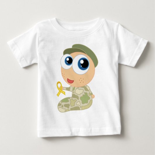 Militair Baby T-shirt (Voorkant)