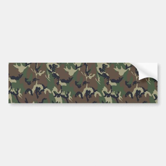 Militair bos Camouflage Bumpersticker (Voorkant)
