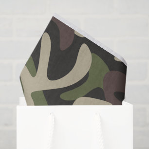 Militair Camouflage Groen Bruin Patroon Tissuepapier