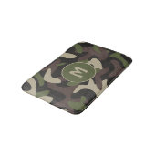 Militair Camouflage Groen Bruin Patroonmonogram Badmat (Gekanteld)