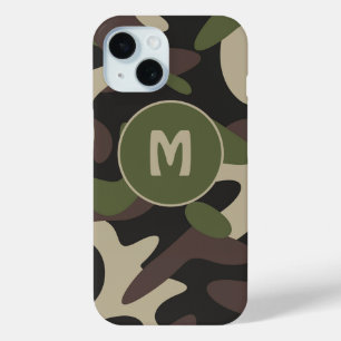 Militair Camouflage Groen Bruin Patroonmonogram