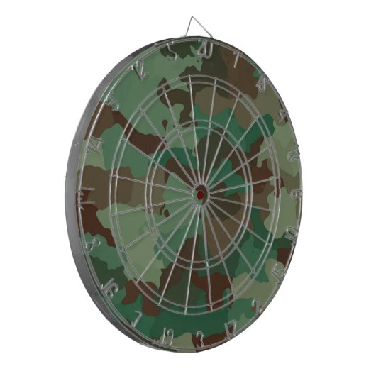 Militair Camouflage Patroon (Strijdkrachten) Dartbord (Voorkant Links)