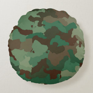 Militair Camouflage Patroon (Strijdkrachten) Rond Kussen