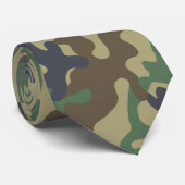 Militair Camouflage Patroon Stropdas (Opgerold)