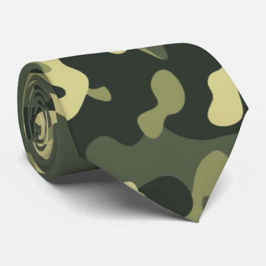 Militair Camouflage Patroon Stropdas (Opgerold)