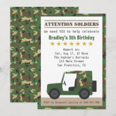 Militair Camouflage Pattern Soldier Boy Birthday Kaart (Voorkant / Achterkant)