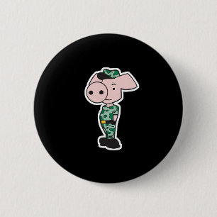 militair camouflage varken ronde button 5,7 cm