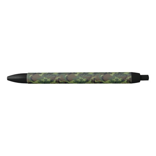 Militair camouflage zwarte inkt pen (Voorkant)