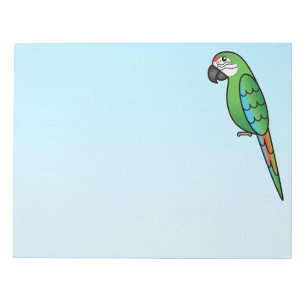 Militair Cartoon Ara Papegaai Vogel Notitieblok