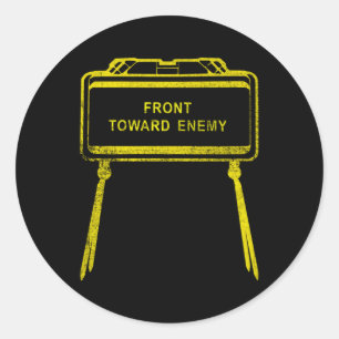Militair front richting vijand M18A1 Claymore mijn Ronde Sticker