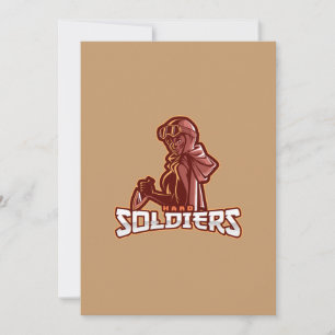 Militair game-embleem Heldenlogo voor krijgers Kaart