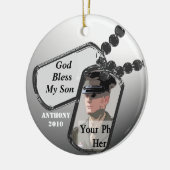 militair gebed keramisch ornament (Links)