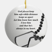 militair gebed keramisch ornament (Achterkant)