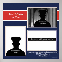 Militair Gedekte fotocollage Poster