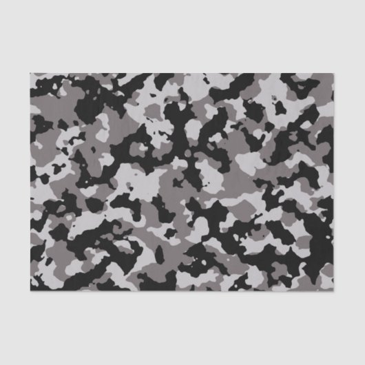 Militair grijs Camouflage Patroon Tissuepapier (Voorkant)