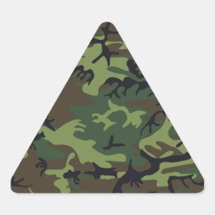 Militair Groen Camouflage Driehoek Sticker