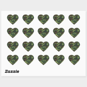 Militair Groen Camouflage Hart Sticker