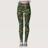 Militair Groen Camouflage Leggings (Voorkant)