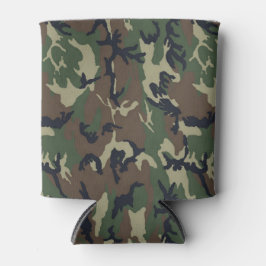 Militair groen Camouflage Patroon Blikjeskoeler