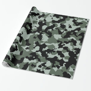 Militair groen Camouflage Patroon Cadeaupapier