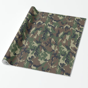 Militair groen Camouflage Patroon Cadeaupapier